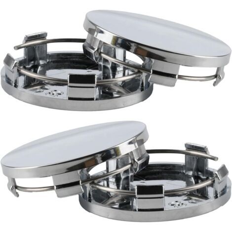 BUNTHAUS 4 Pièces Auto Cache Moyeux Capuchons de Centre, ID 56 mm OD 60 mm Cache Moyeu in ABS, Enjoliveurs Centre de Roue de Voiture, Cache de Roue Centrale Universels pour Accessoires de Voiture, Arg