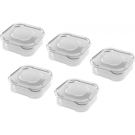 Lot de 5 boîtes de conservation de 350 ml pour réfrigérateur, contenants hermétiques pour fromage (1/5)