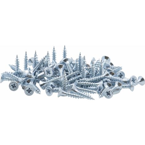 Vis à bois tête fraisée PZ zinguée Viswood filet total 3x15 mm (x100 vis)