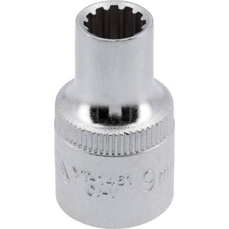 Spline-Stecknuss 1/2" 9 mm CrV