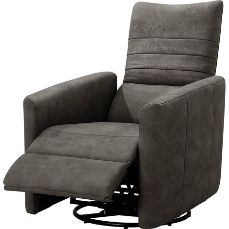 ERBA - Fauteuil Relax Manuel PushBack Tissu Gris Foncé (1/5)