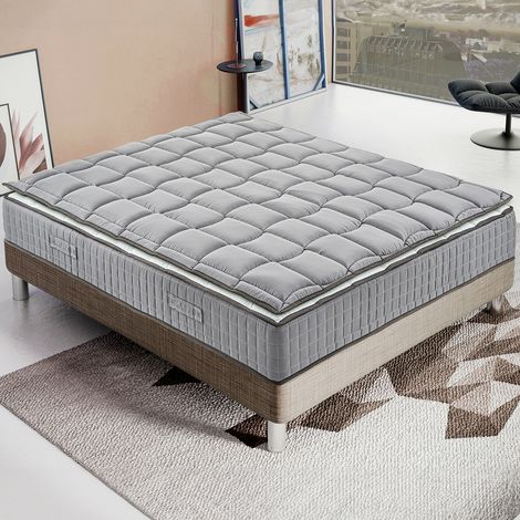 Materasso Singolo 90x200 Molle progressive - Alto 27 cm - Ortopedico - Sfoderabile - con topper Memory in OMAGGIO