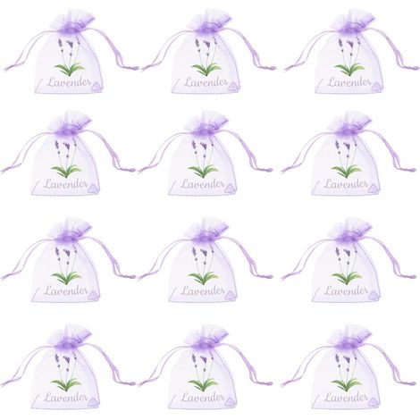 Lot de 20 Sachets Vides à Codon pou Lavande, Petits Paquet en Filet Violet Clai, Multi-usages pou Hebes Aomatiques, Épices et angement Pafumé, Fomat 5g pou Maison (1/3)