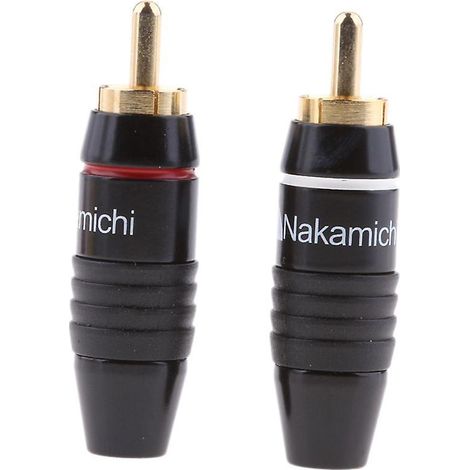 2x RCA-Stecker, vergoldetes Audiokabel (Stecker) (1/5)