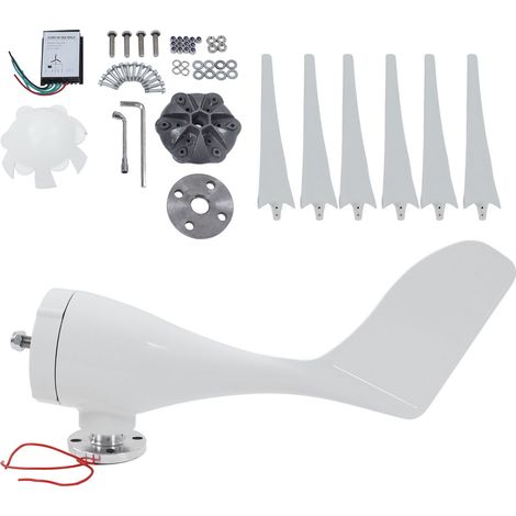 Windkraftgenerator Typ S, 300 W, Drehstrommotor, 6 Flügel, horizontale Welle, Windturbinenbausatz, 12 V DC (1/5)