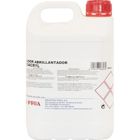 FIJADOR ABRILLANTADOR PROACRYL. Imprimación fijador al agua para pinturas plásticas 20 lts