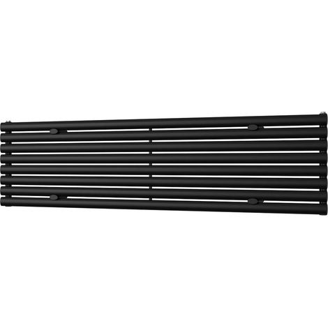 Omeara Axis - Black Horizontal Radiator H464mm x W1800mm Single Panel (1/3)