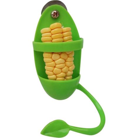 Distributeur De Nourriture Pour Oiseaux - Support Vertical En ABS - Pour Cage À Oiseaux - 11 X 5 5 Cm - Vert - 1 Pièce (1/5)