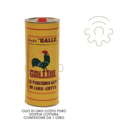 Olio di lino Gallo cotto puro a doppia cottura confezione da 1 lt