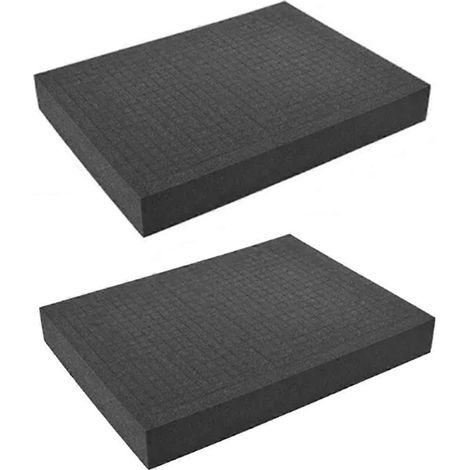 2 pièces de mousse prédécoupée pour boîte à outils, 350 x 250 x 40 mm (1/5)