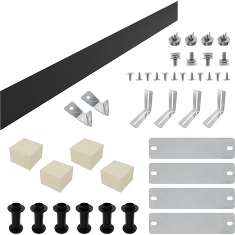 Aquariss Shower Tray Panel Riser Kit 1800mm Feet Legs Riser Package for Square Rectangle Trays Black