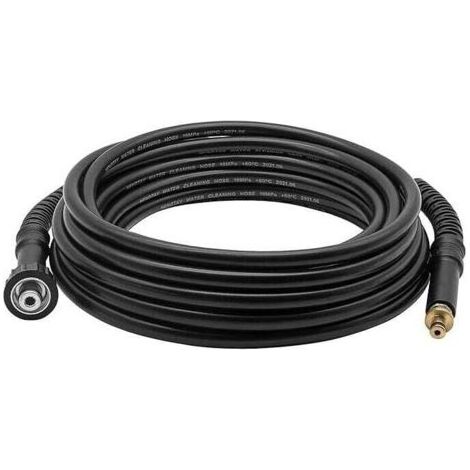 Tuyau haute pression 6 m – Raccord M22 pour pistolet à gâchette – Résistance à l'huile et haute température – Installation rapide sans outils (1/5)