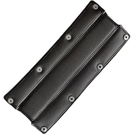 1 Coussin De Tête, Simili Cuir Noir, Boutonnable, Casque Audio, Pro Classics