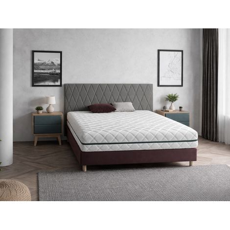 Matelas Déhoussable 150X180 ELBA, Epaisseur 22 CM, Mousse Adaptative, Ergonomique. Soutien Equilibré