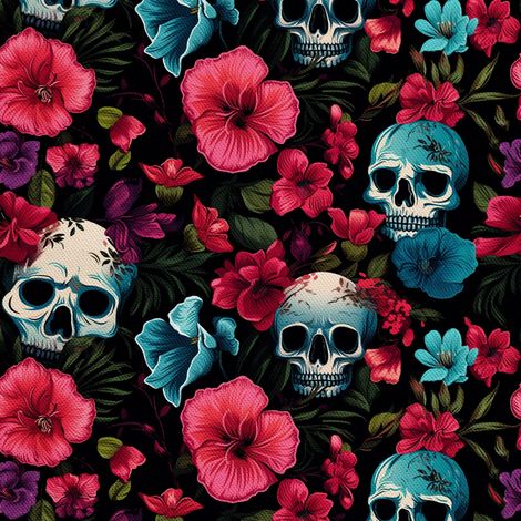 Tela Oxford decorativa para exteriores - Motivo de calavera I DX4529 (1/5)