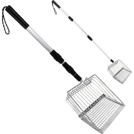 pelle à déjections de poulet extensible de 57 à 106 cm – Pelle à déjections canines 3 en 1 : pelle à (1/5)