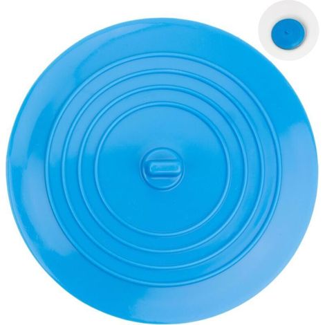 Tappo di scarico riutilizzabile in silicone – 15 cm, per vasca da bagno, doccia e lavandino (foro ≤ 120 mm), blu