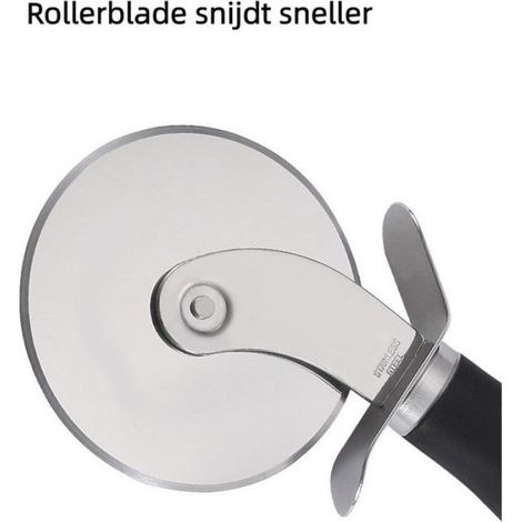 Ensemble de 2 pièces en acier inoxydable comprenant une roulette à pizza et une spatule - Ustensiles de cuisine - Idéal pour... (1/5)