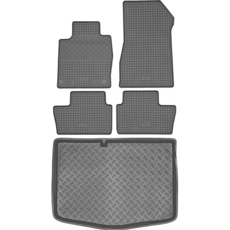 Ensemble de tapis de sol en caoutchouc pour Nissan Juke II Crossover (à partir de 2020) + tapis de coffre (1/5)