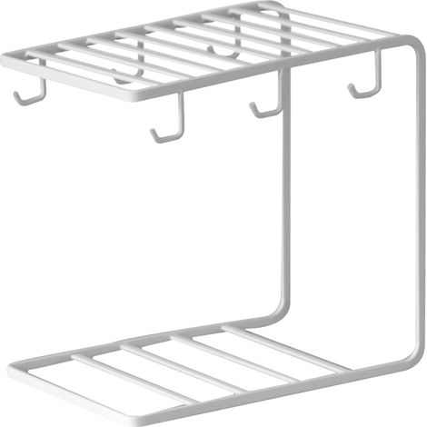 Tassenhalter mit 6 Haken, Kaffeetassenregal, Tassenaufhänger, Aufbewahrungsständer für Zuhause, Tassenhaken, Arbeitsplattenorganizer für Tassen (1/5)