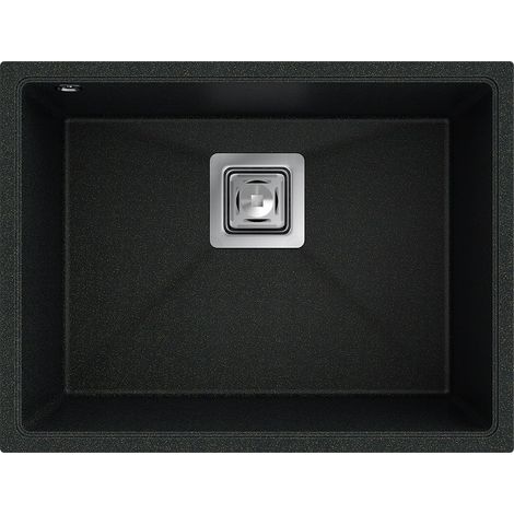 Granitan Évier Suspendu Napo 550 Avec Particules D'Or - Noir (1/3)