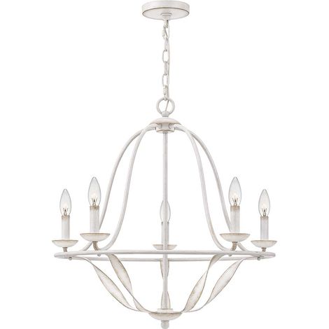 Elstead Quoizel Bradbury Lampadario multi braccio bianco antico (1/5)