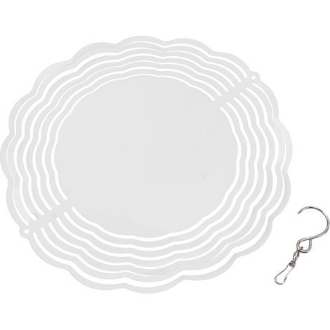Carillon éolien en aluminium à sublimation, plateau tournant vierge à monter soi-même pour la décoration extérieure de jardin ou de fenêtre. (1/5)
