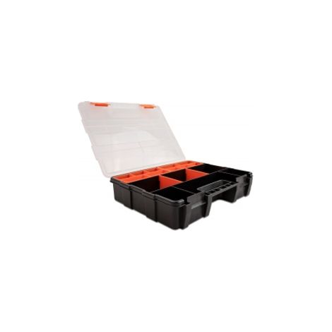 DELOCK 18416 BOÎTE DE RANGEMENT RECTANGULAIRE PLASTIQUE NOIR, ORANGE