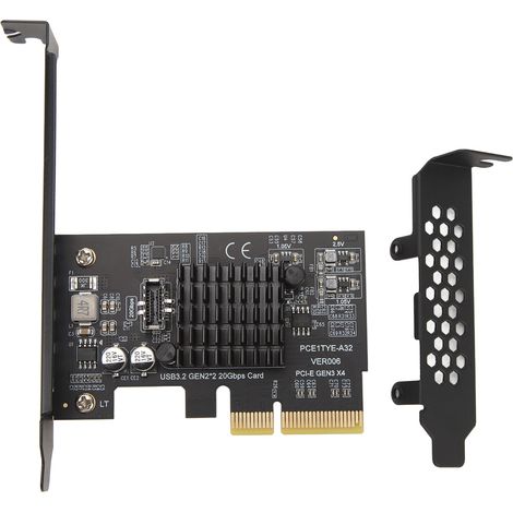 PCIe-zu-USB-3.2-Gen-2-Typ-C-20-Gbit/s-Erweiterungskarte mit ASM3242-Controller für Desktop-PCs