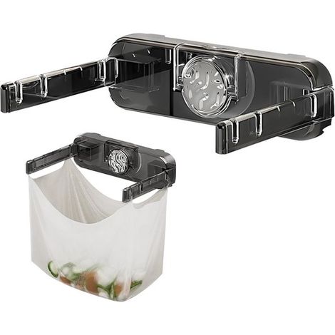 1 soporte plegable para bolsas de basura con ventosa, para cocina, dormitorio, caravana, camping, colgante, reutilizable, fácil de instalar (1/4)