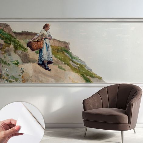 Carta da parati autoadesiva - impermeabile - murale da parete - decorazione murale - Paesaggio femminile 250x104 cm (1/5)