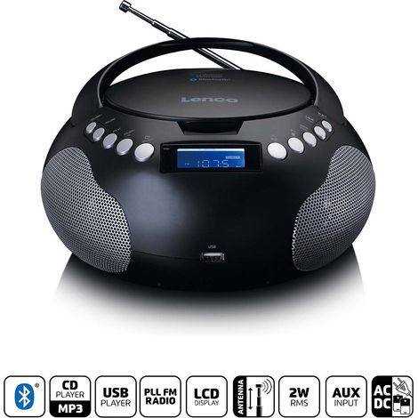 Radio portable cdmp3 avec usb et bluetooth noir (1/5)