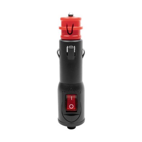 Zigarettenanzünderstecker, universeller 12-V-Zigarettenanzünderstecker mit Schalter und Sicherung für Camping, Auto, Boot, Motorrad