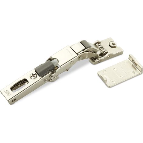 Salice Universalscharnier für Glastüren oder Spiegeltüren mit Dämpfung 110° Nickel matt Möbelscharnier Schrankscharnier
