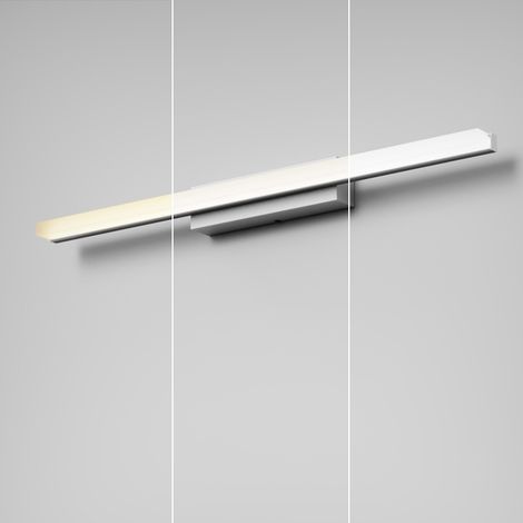 Espejo de maquillaje LED con luz, estilo minimalista y moderno, acero inoxidable resistente al agua, para baño, tres colores ajustables: blanco, 40 cm (1/5)