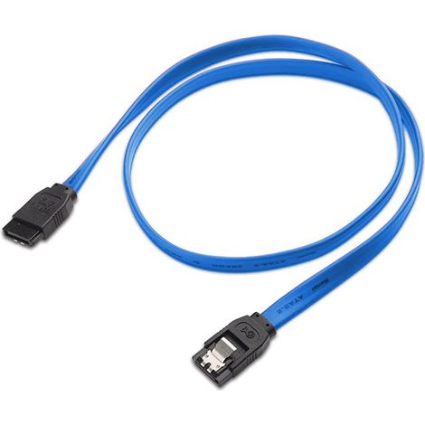 1 Câble SATA III, 6 Gbit/s, verrouillage, 40 cm, pour disque dur SSD graveur (1/5)