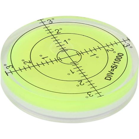 Niveau à bulle métallique 60 mm avec anneau gradué, niveau à bulle universel pour la mesure des surfaces planes (1/5)