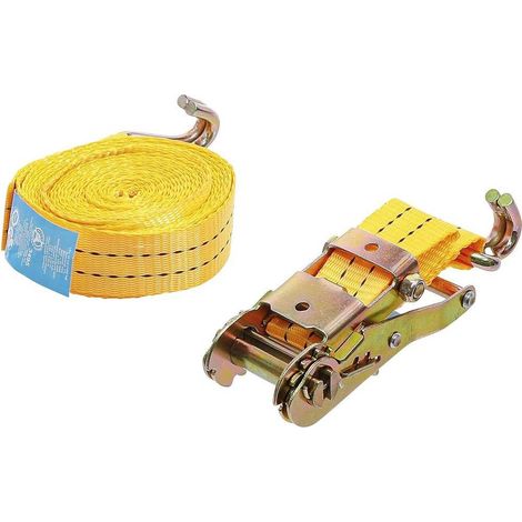 Sangle à Cliquet 6 m x 38 mm - Polyester Résistant - Fixation Sécurisée et Pratique, Pro - D-Work