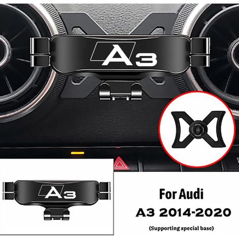 Support magnétique pour voiture compatible avec Audi A3 S3 8V 2014-2020, fixation par clip sur grille d'aération, support de navigation par gravité. (1/5)