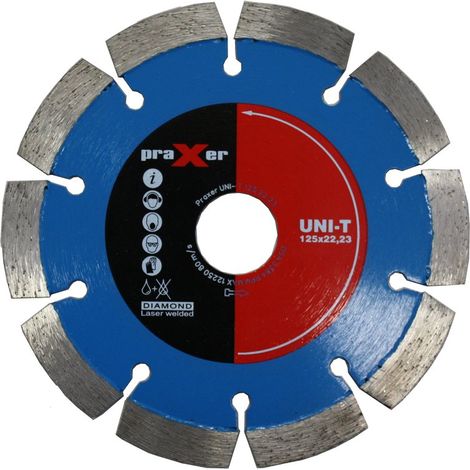 Disco diamantato UNI-T PRAXER da 125 mm per calcestruzzo