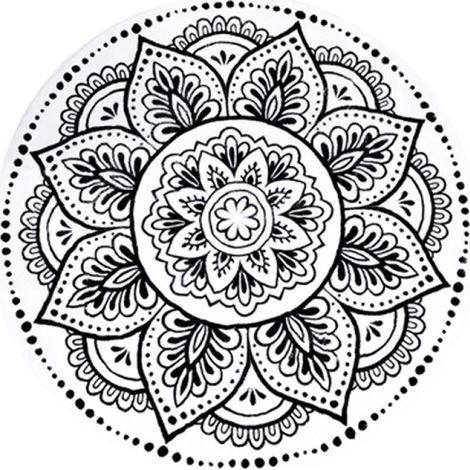 Tapis rond, doux et moelleux pour salon, dimensions : Ø 120 cm - Tapis rond, doux et moelleux pour salon, dimensions : Ø 120 cm (1/5)