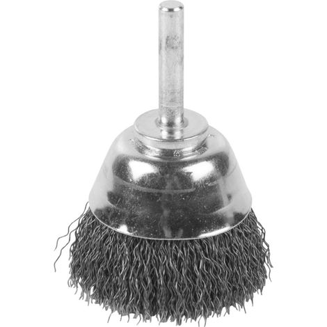 Milwaukee S6 50x20 Stahl-Topfbürste mit Schaft, geriffelt, 0,3 mm, 3 Stück