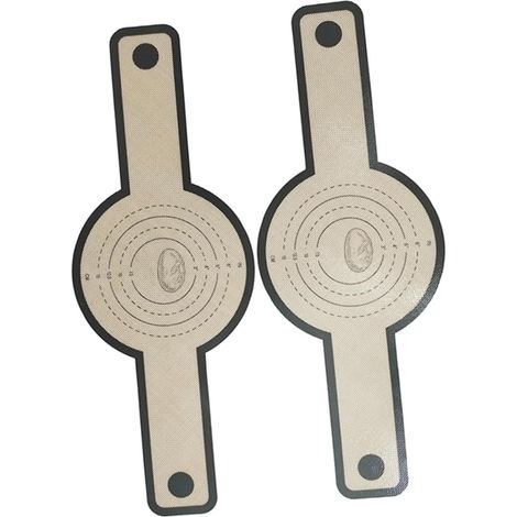ABOOFAN 2 Pièces Tapis de cuisson pour friteuse à air tapis de cuisson en silicone doublure de plaque à pain rôtissoire fournitures de cuisson tapis de cuisson en élingue rond'Comme Montré'55.50X21.00