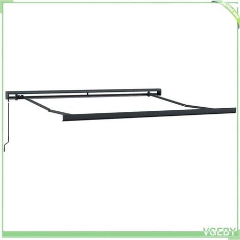 Cadre d'auvent - FAFEICY - 145705 - Anthracite mat - Aluminium - Rétractable (1/5)