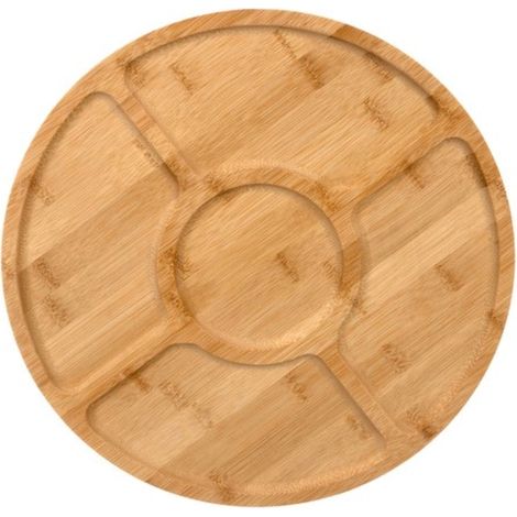 Plateau de service rotatif, bambou, 5 compartiments, 33 x 4 cm (1/5)