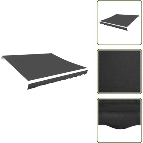 Markisenbespannung Canvas Anthrazit 350x250 cm - Markisenbespannung - Markise - Sonnenschutz - Outdoor - Garten (1/5)