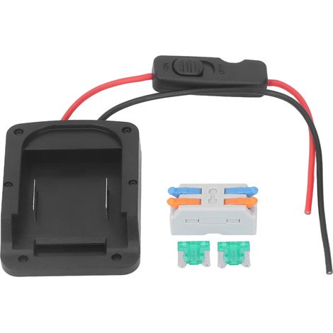 Adaptateur de batterie 18V, convertisseur lithium avec fusible compatible BL1415, BL1430, BL1430B (1/5)