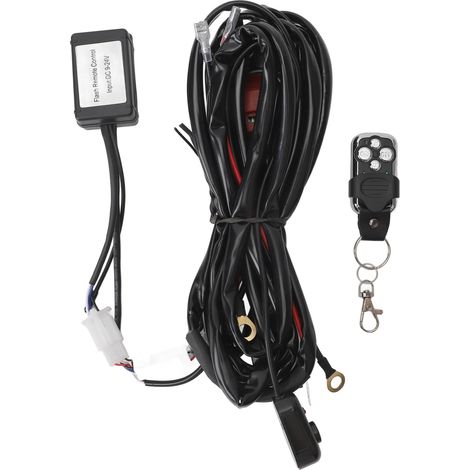 Kit de Faisceau de Câblage à Distance 16 AWG DC12 V, Solution de Câblage de Contrôle 40 A 9,84 Pieds pour Barres Lumineuses LED, Lampes de Travail Stroboscopiques Clignotantes,. (1/5)