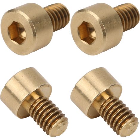 50 pièces vis à tête hexagonale creuse M4x6 en laiton, fixation industrielle et bricolage professionnel. (1/5)