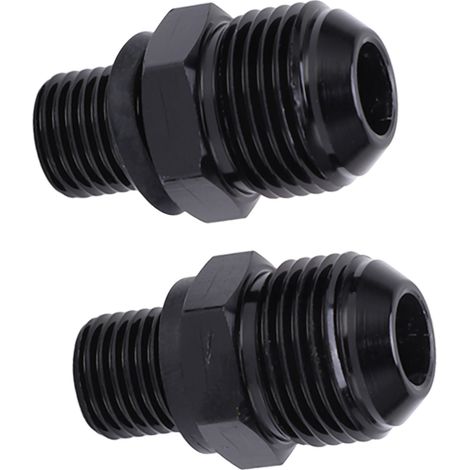 Adaptateur raccord refroidisseur d'huile transmission aluminium 8ANx1/4NPS, paire, compatible GM Turbo 350 400 4L60E 200R, remplacement performance. (1/5)